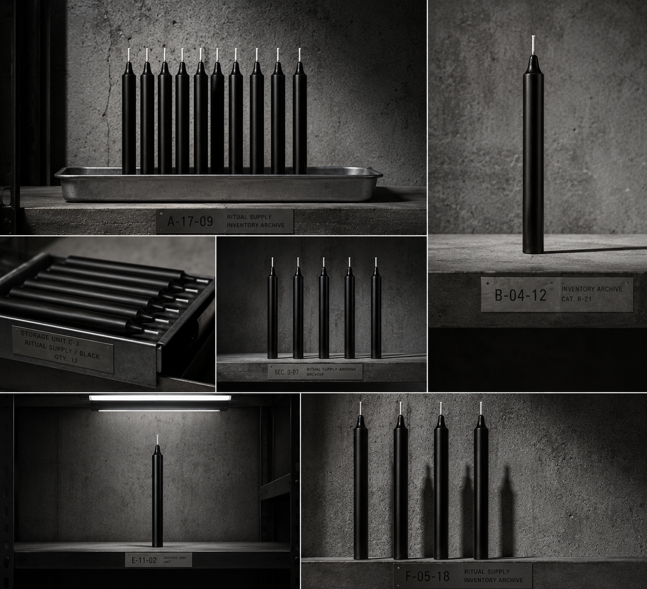 Ritual Black Candle Pillars